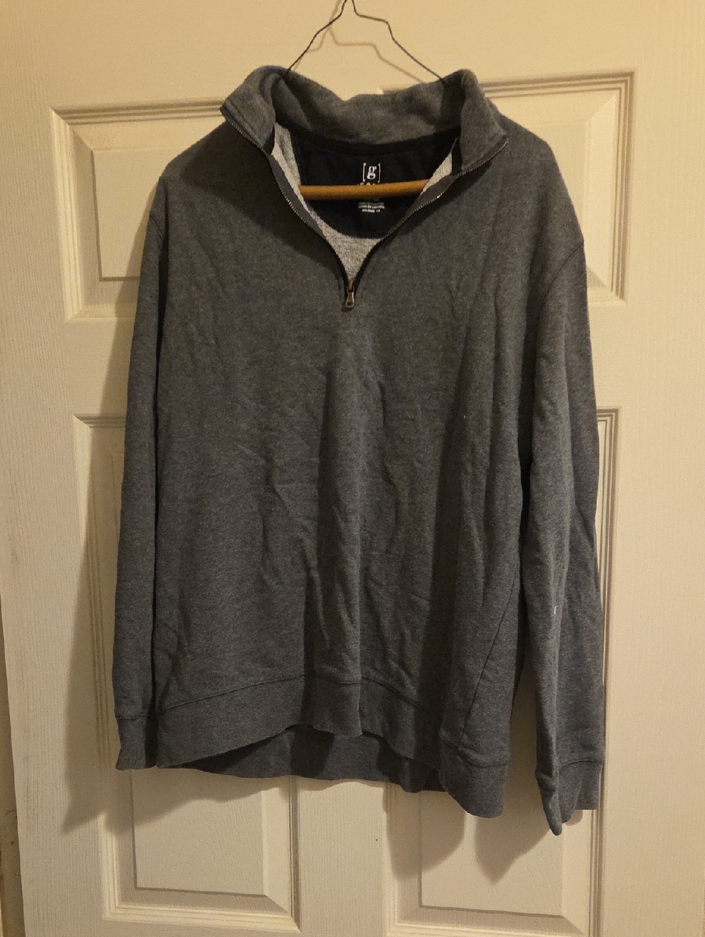 George Men's Gray Half-Zip Pullover